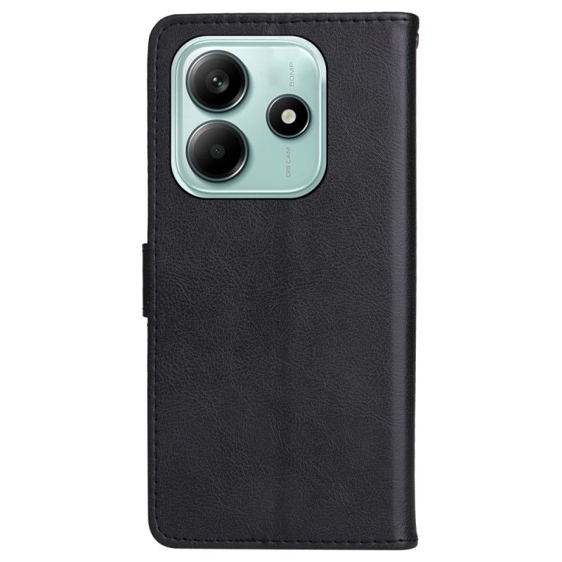 Kožený Kryt Na Xiaomi Redmi Note 14 5g Umělá Kůže S Popruhem