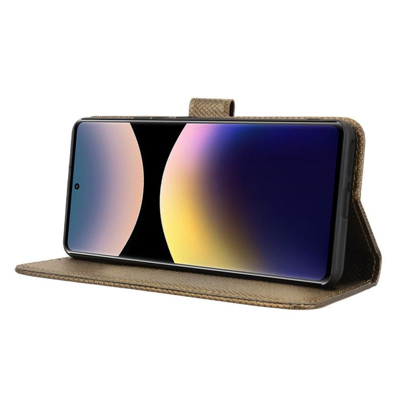 Kožený Kryt Na Xiaomi Redmi Note 14 Pro 4g Diamantová Textura