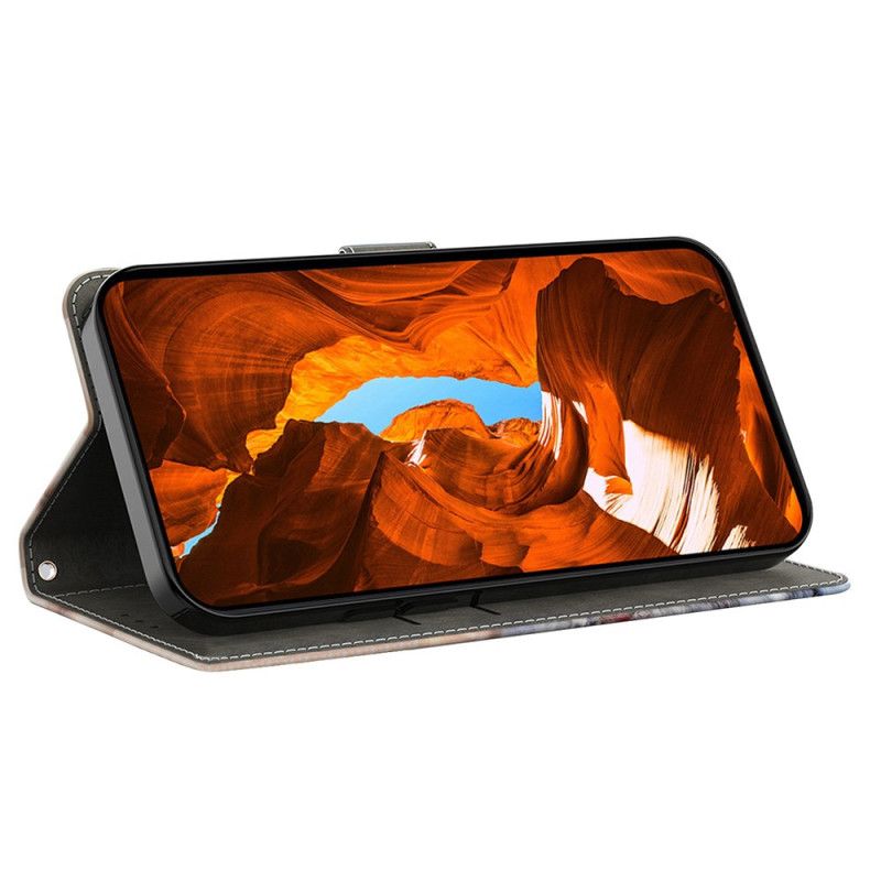 Kožený Kryt Na Xiaomi Redmi Note 14 Pro 4g Lesklí Motýli