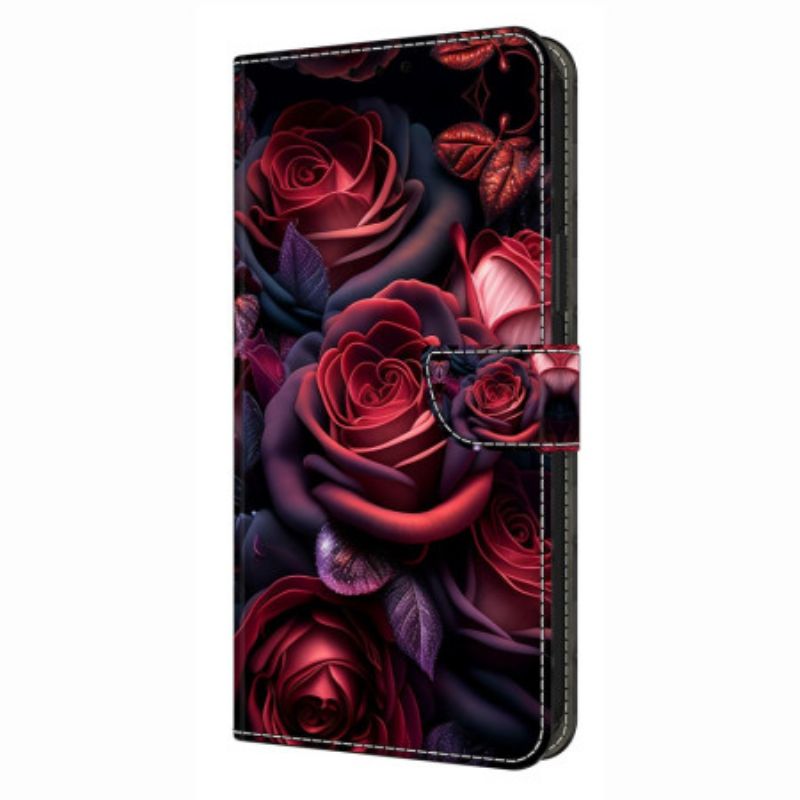 Kožený Kryt Na Xiaomi Redmi Note 14 Pro 4g Růže