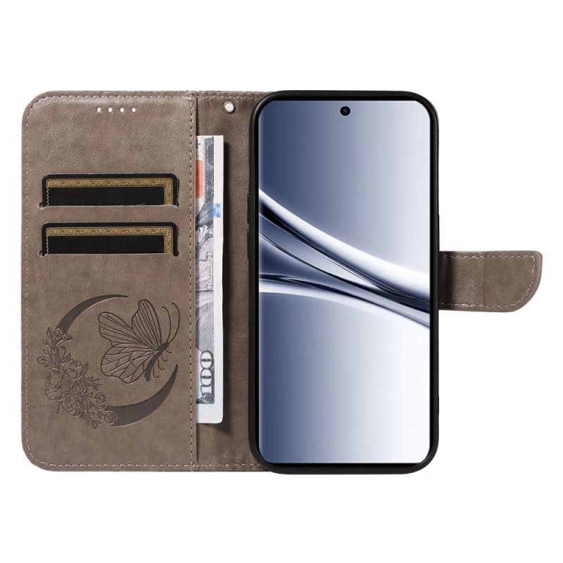 Kožený Kryt Na Xiaomi Redmi Note 15 5g Grafický Motýl