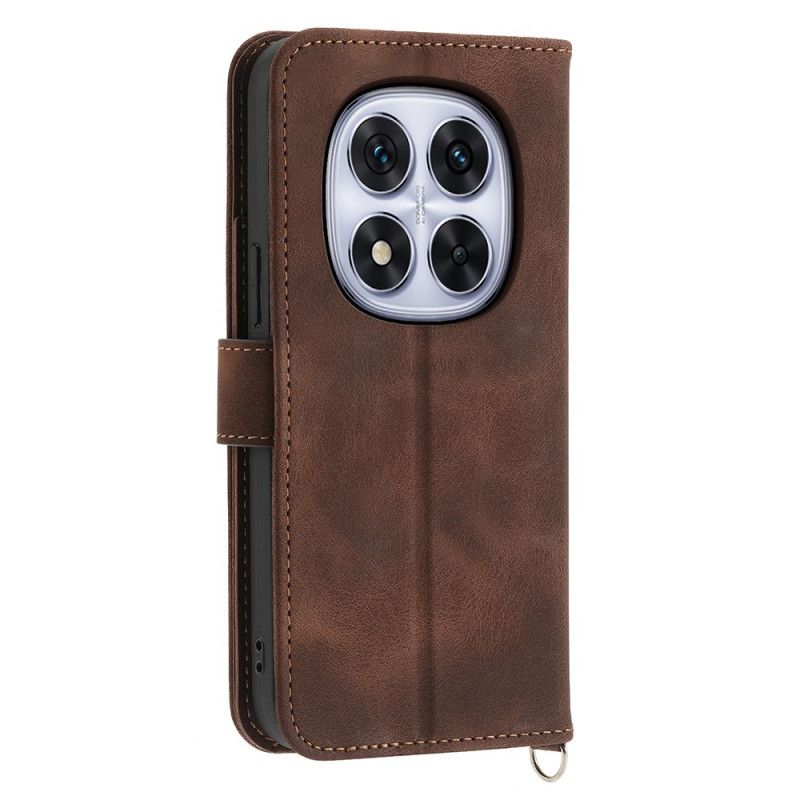 Kožený Kryt Na Xiaomi Redmi Note 15 Pro 5g Semišový Efekt Mandaly S Ramenním Popruhem