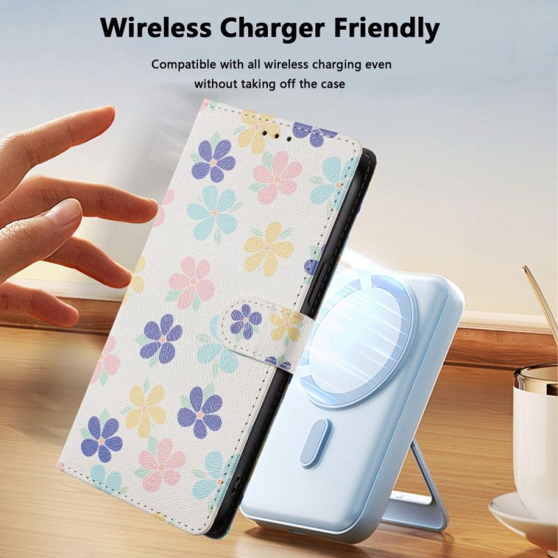 Kožený Kryt Na Xiaomi Redmi Note 15 Pro Plus 5g Malé Květiny