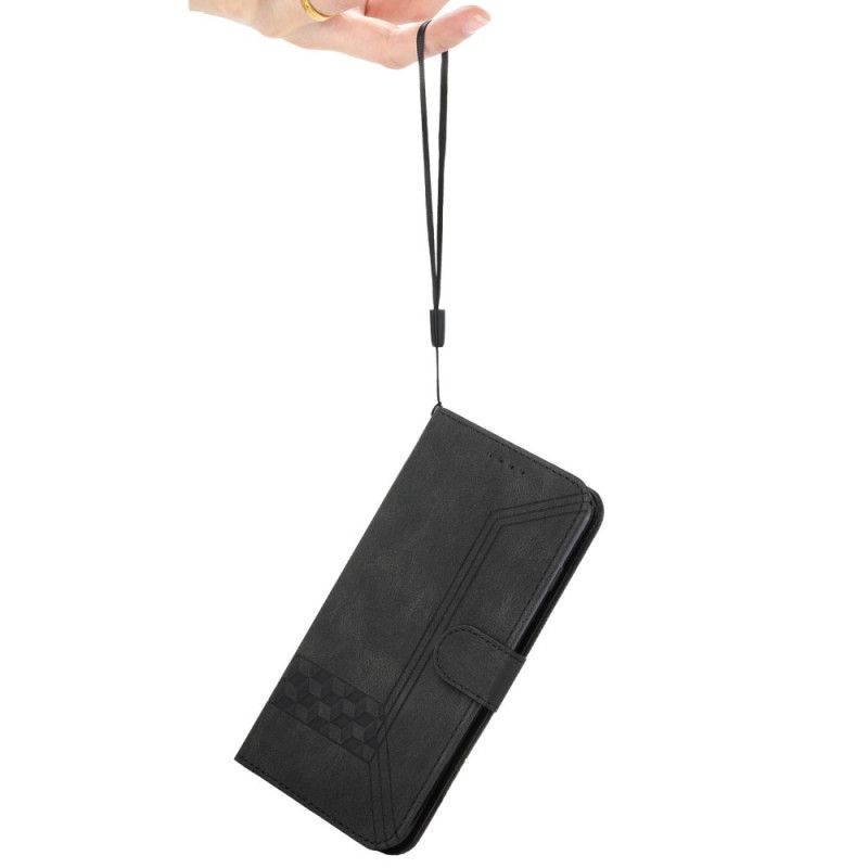 Kožený Kryt Xiaomi 14 Diamanty A Řemínky
