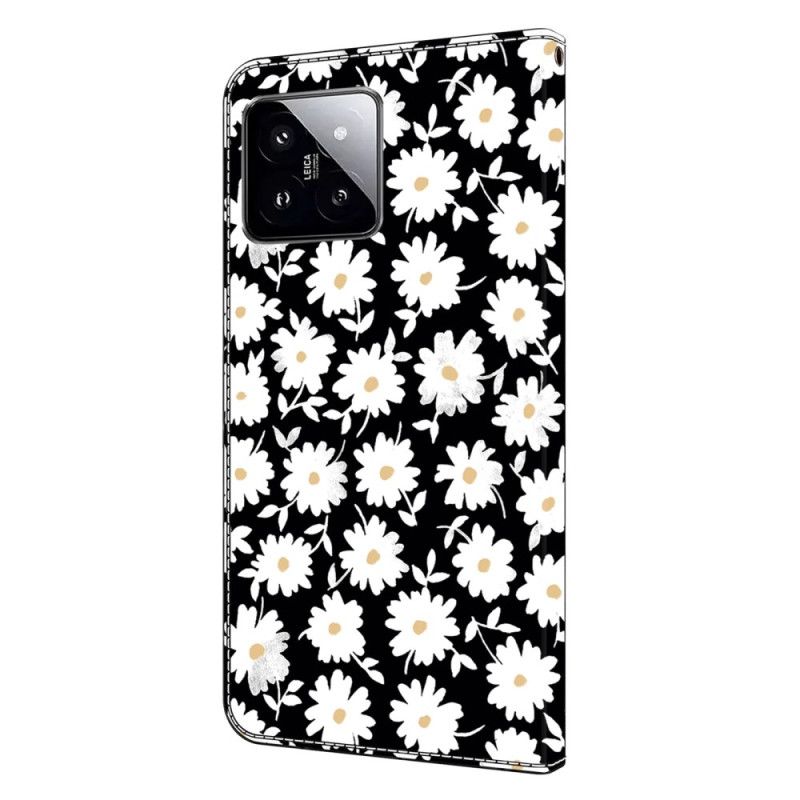 Kožený Kryt Xiaomi 14 Květinová