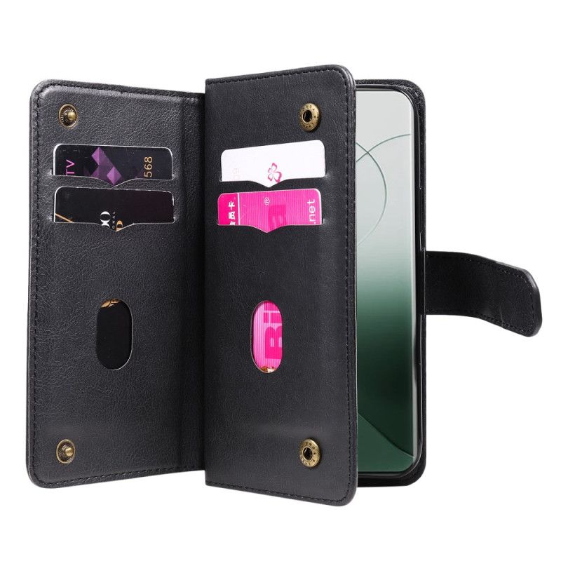 Kožený Kryt Xiaomi 14 Pro 10 Držitelů Karet