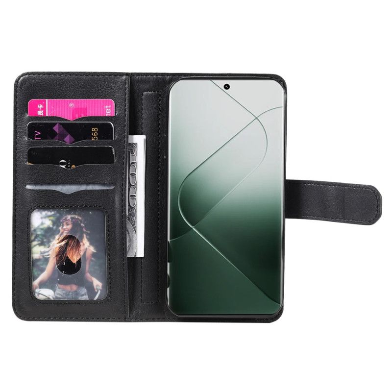 Kožený Kryt Xiaomi 14 Pro 10 Držitelů Karet