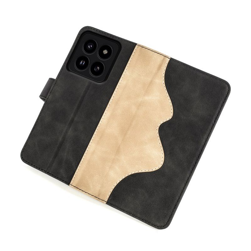 Kožený Kryt Xiaomi 14 Pro Dvoubarevné Provedení