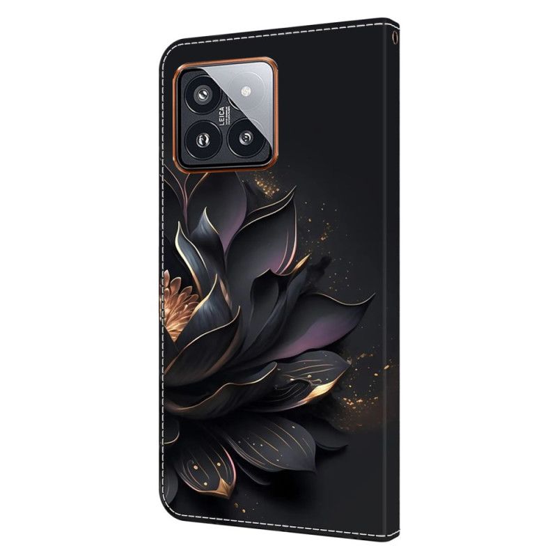 Kožený Kryt Xiaomi 14 Pro Fialový Lotos