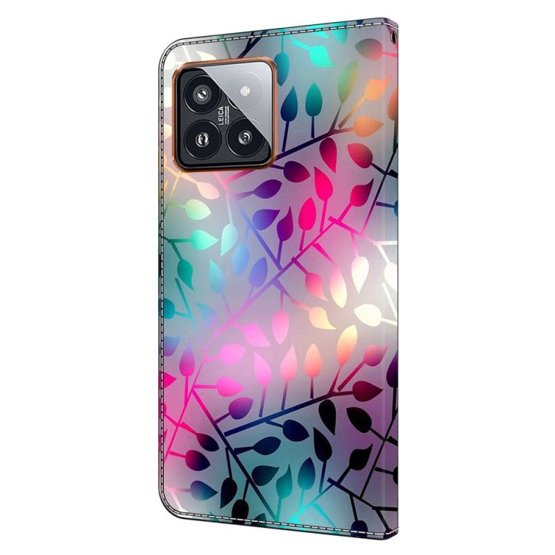Kožený Kryt Xiaomi 14 Pro Javorové Listy
