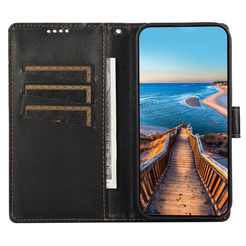 Kožený Kryt Xiaomi 14 Pro Linky S Popruhem