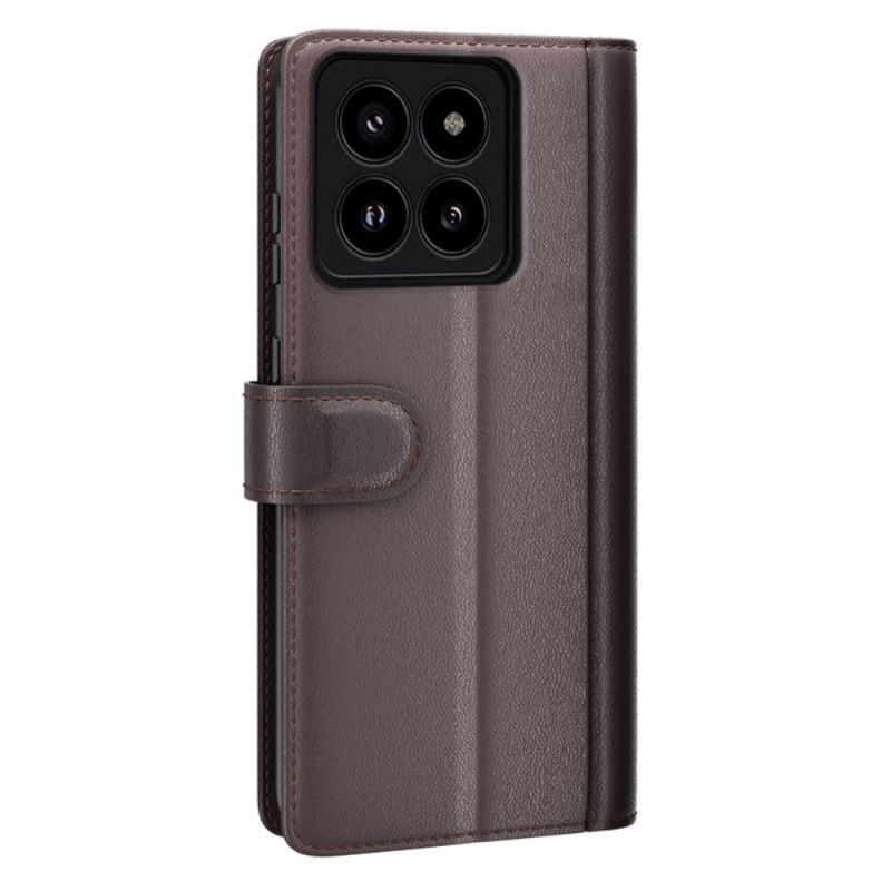 Kožený Kryt Xiaomi 14 Pro Pravá Kůže