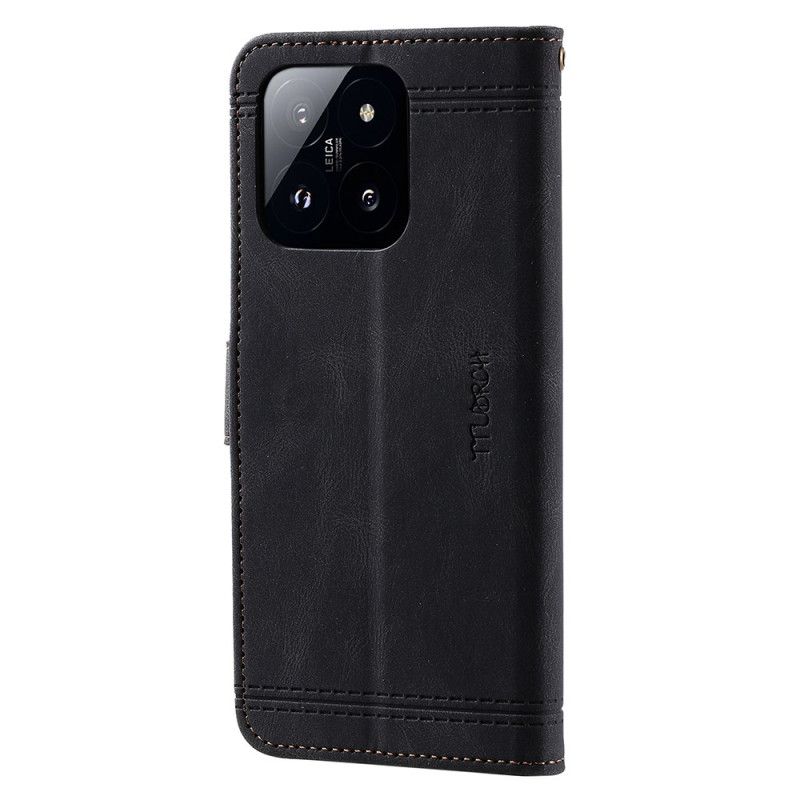 Kožený Kryt Xiaomi 14 Pro Ttudrch Lanyard Rfid Blokování