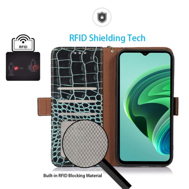 Kožený Kryt Xiaomi 14 Ultra Blokování Rfid Textury Krokodýla