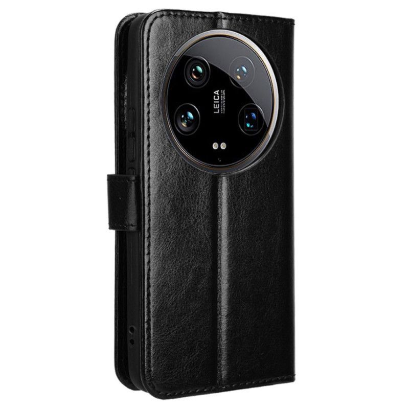 Kožený Kryt Xiaomi 14 Ultra Okázalá Umělá Kůže