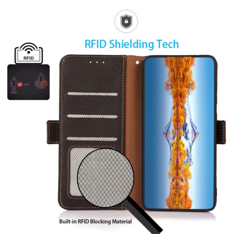 Kožený Kryt Xiaomi 14 Ultra Peněženka Khazneh Rfid
