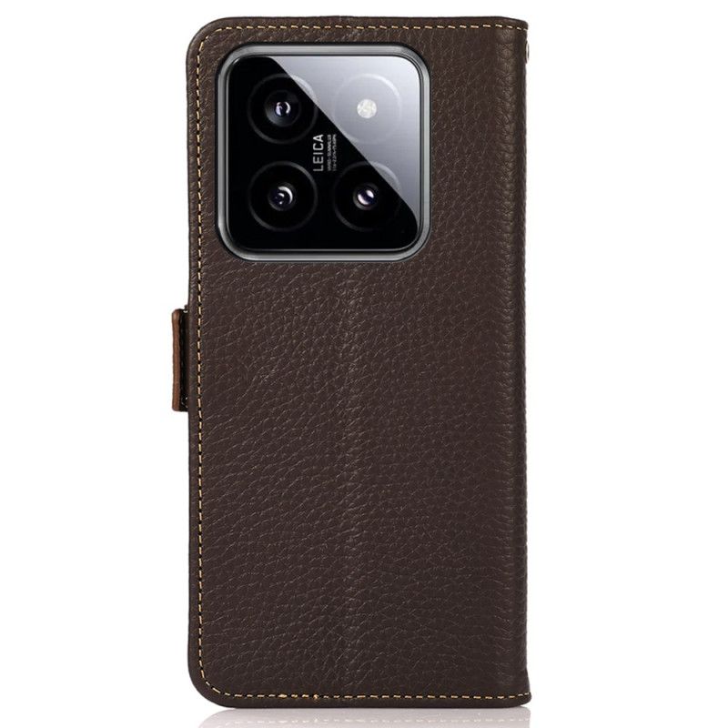 Kožený Kryt Xiaomi 14 Ultra Peněženka Khazneh Rfid