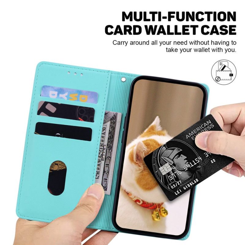 Kožený Kryt Xiaomi 14t Blokování Rfid Vzoru Kotěte