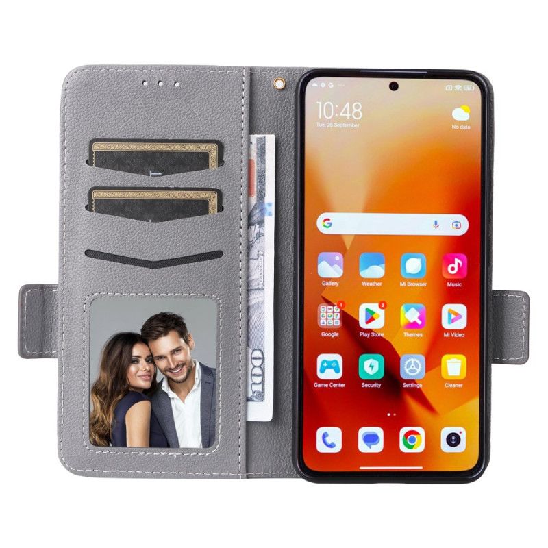 Kožený Kryt Xiaomi 14t Jemnost S Popruhem