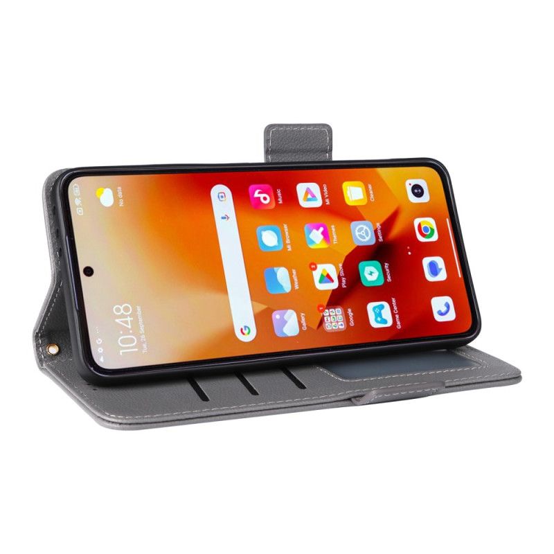 Kožený Kryt Xiaomi 14t Jemnost S Popruhem