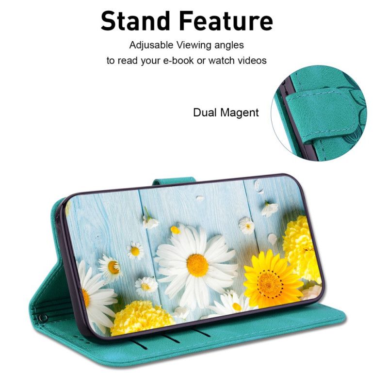 Kožený Kryt Xiaomi 14t Květy Lilie