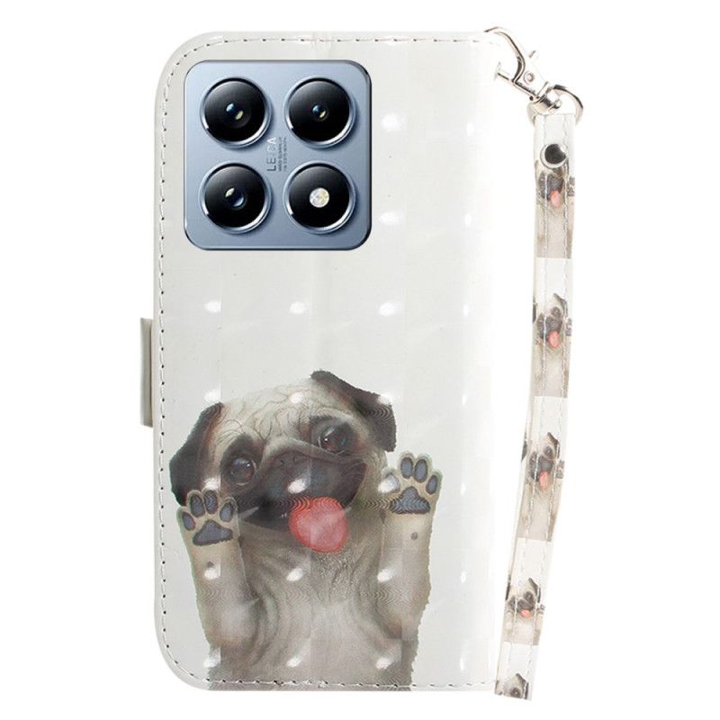 Kožený Kryt Xiaomi 14t Mops S Popruhy