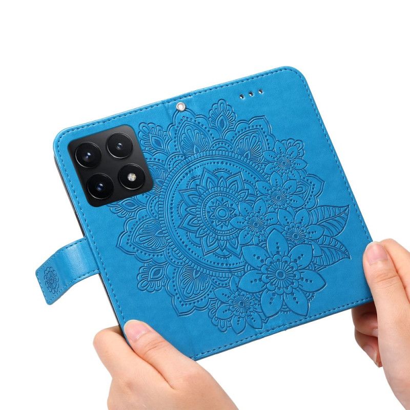 Kožený Kryt Xiaomi 14t Otisk Mandaly