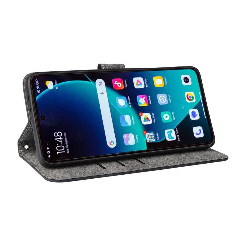Kožený Kryt Xiaomi 14t Pro Blokovací Pásek Rfid Se Semišovým Efektem