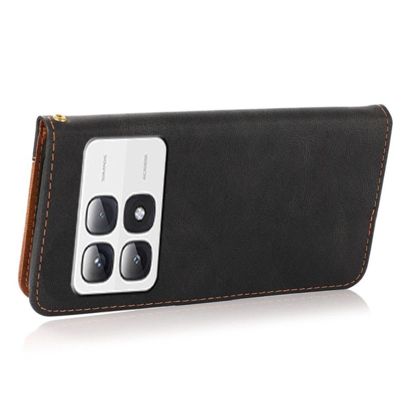 Kožený Kryt Xiaomi 14t Pro Dvoubarevné