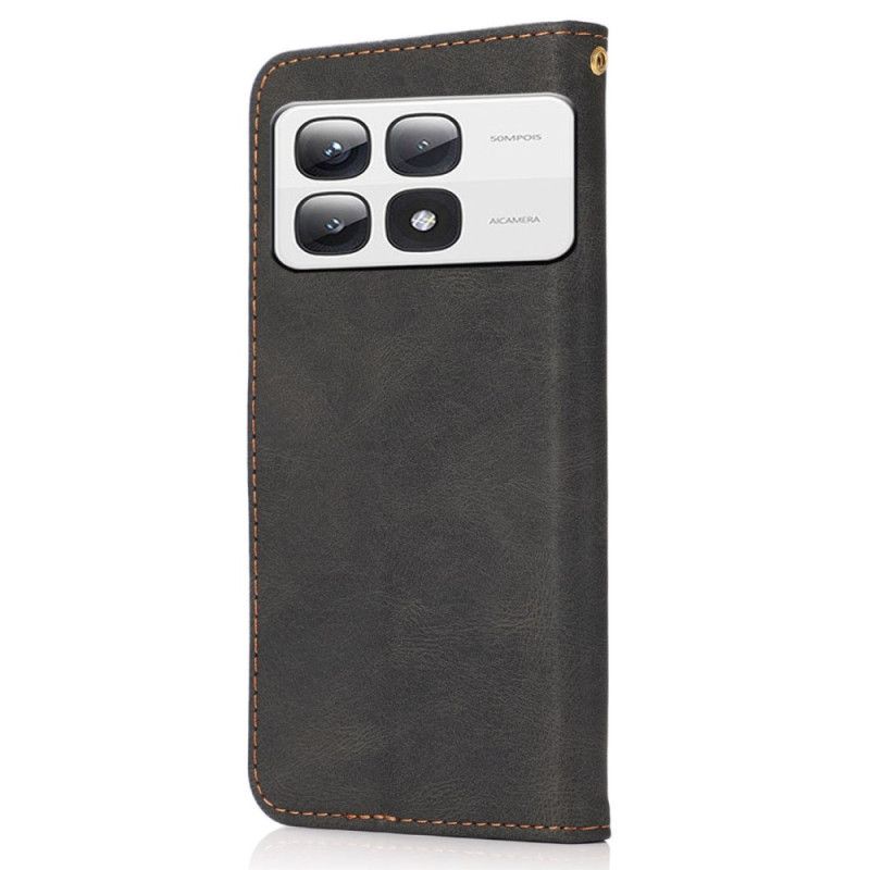Kožený Kryt Xiaomi 14t Pro Dvoubarevné