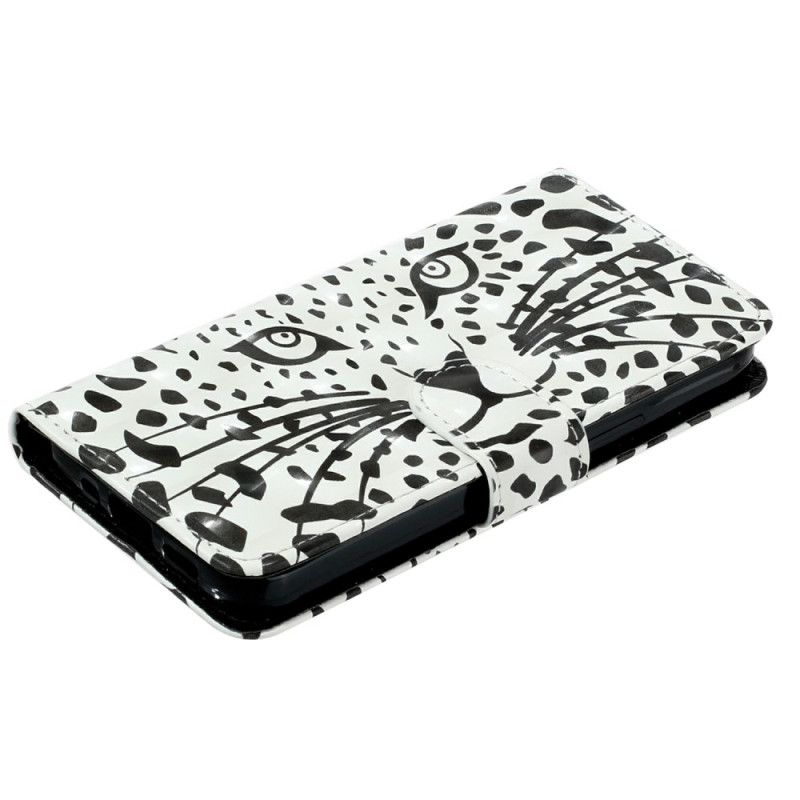 Kožený Kryt Xiaomi 14t Pro Grafický Pásek Leopard