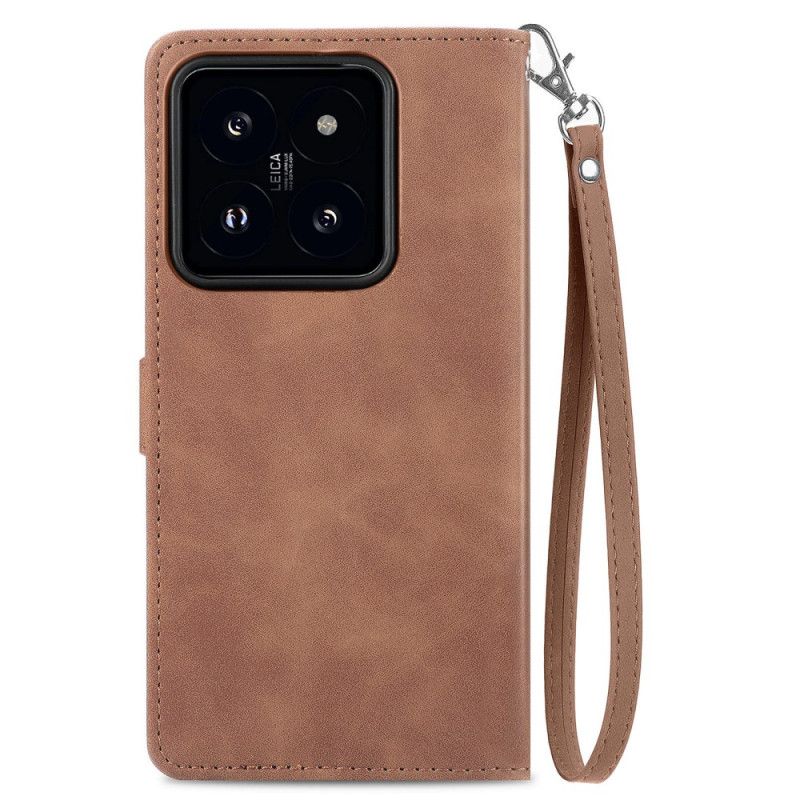 Kožený Kryt Xiaomi 14t Pro Krajkové Přední Pouzdro