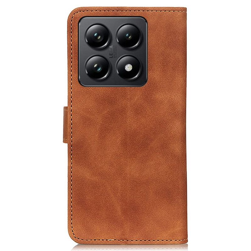 Kožený Kryt Xiaomi 14t Pro Semišový Styl Khazneh