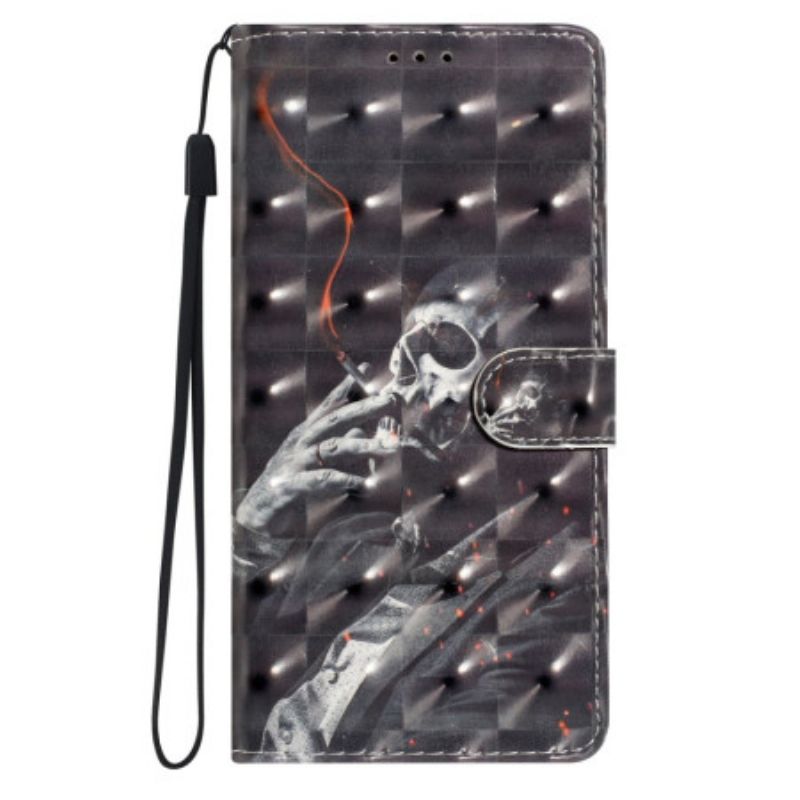 Kožený Kryt Xiaomi 15 Pro 3d Kouřící Kostra