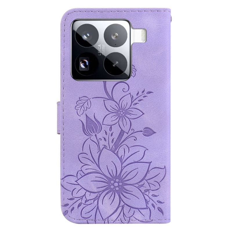 Kožený Kryt Xiaomi 15 Pro Fleur-de-lis