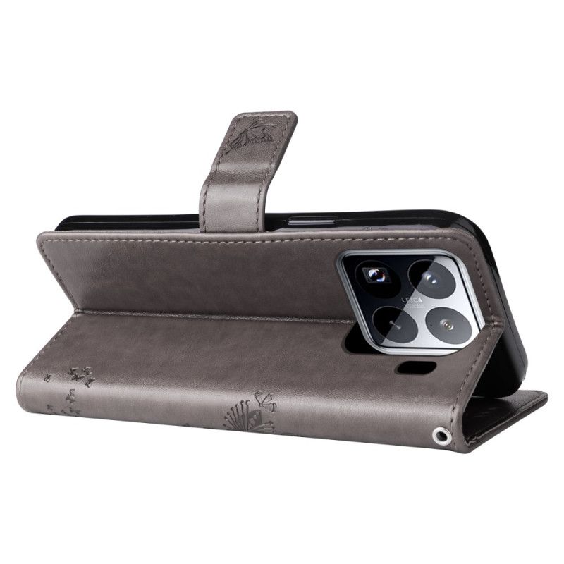 Kožený Kryt Xiaomi 15 Pro Kočka A Strom