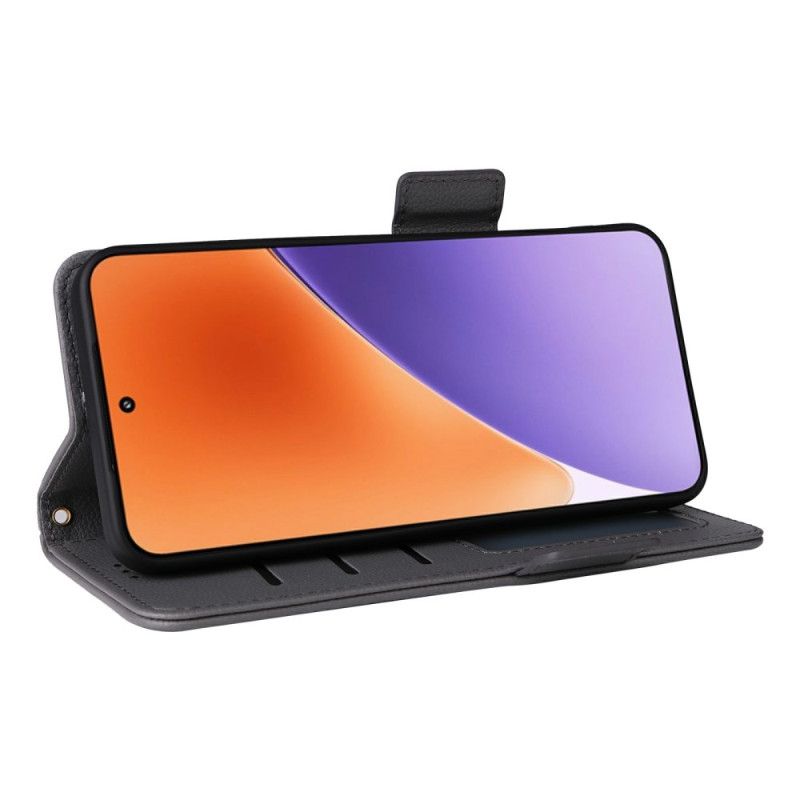 Kožený Kryt Xiaomi 15 Pro Liči Umělá Kůže S Páskem