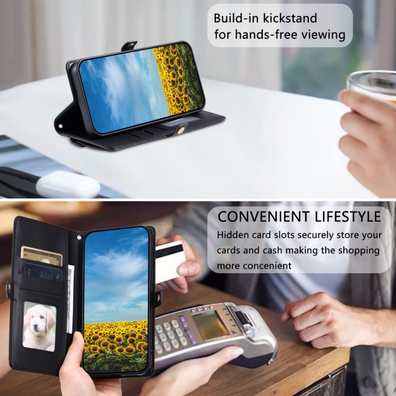 Kožený Kryt Xiaomi 15 Pro Psaníčko S Popruhem A Ramenním Popruhem