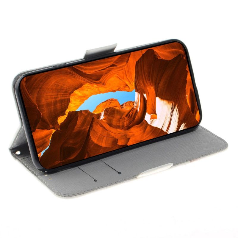 Kožený Kryt Xiaomi 15 Pro Řemínek S Roztomilým Kočičím Vzorem