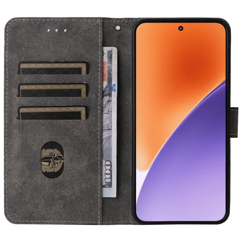 Kožený Kryt Xiaomi 15 Pro Rfid Ochrana Semišový Efekt