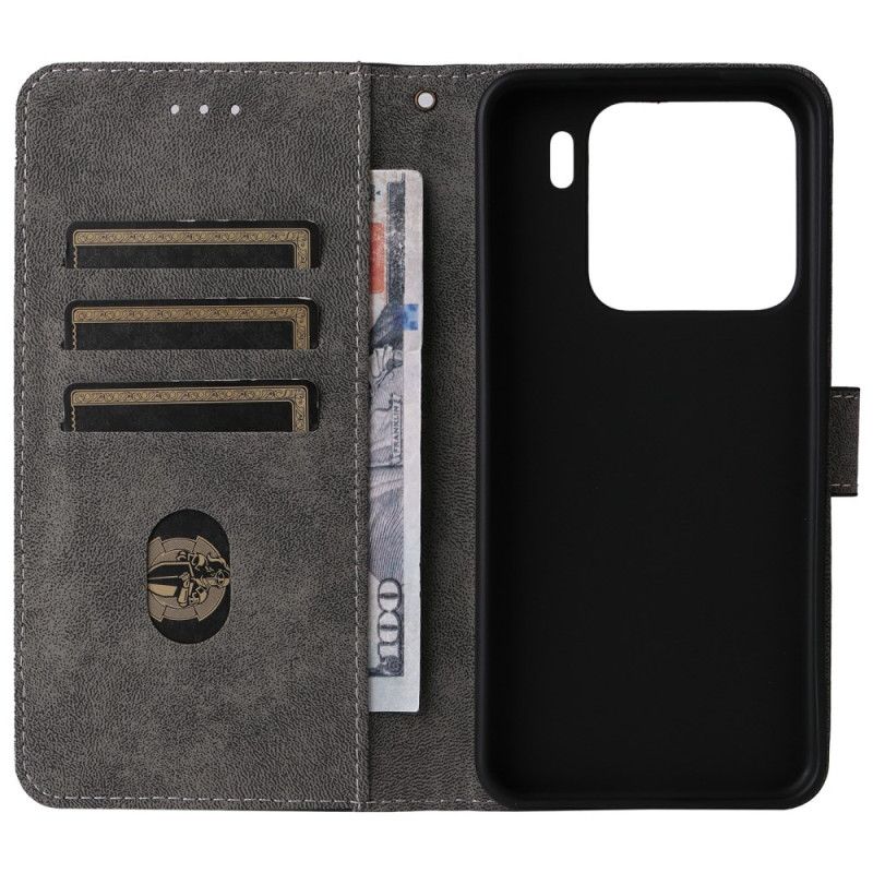 Kožený Kryt Xiaomi 15 Pro Rfid Ochrana Semišový Efekt