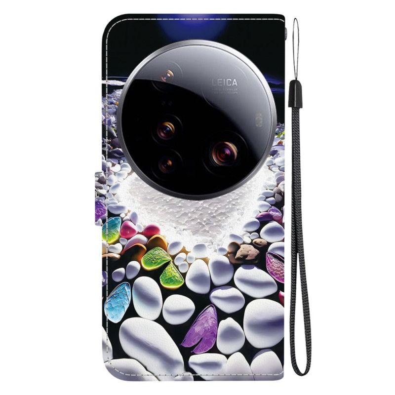 Kožený Kryt Xiaomi 15 Ultra Bílé Srdce