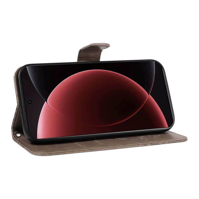 Kožený Kryt Xiaomi 15 Ultra Motýlí Vzor