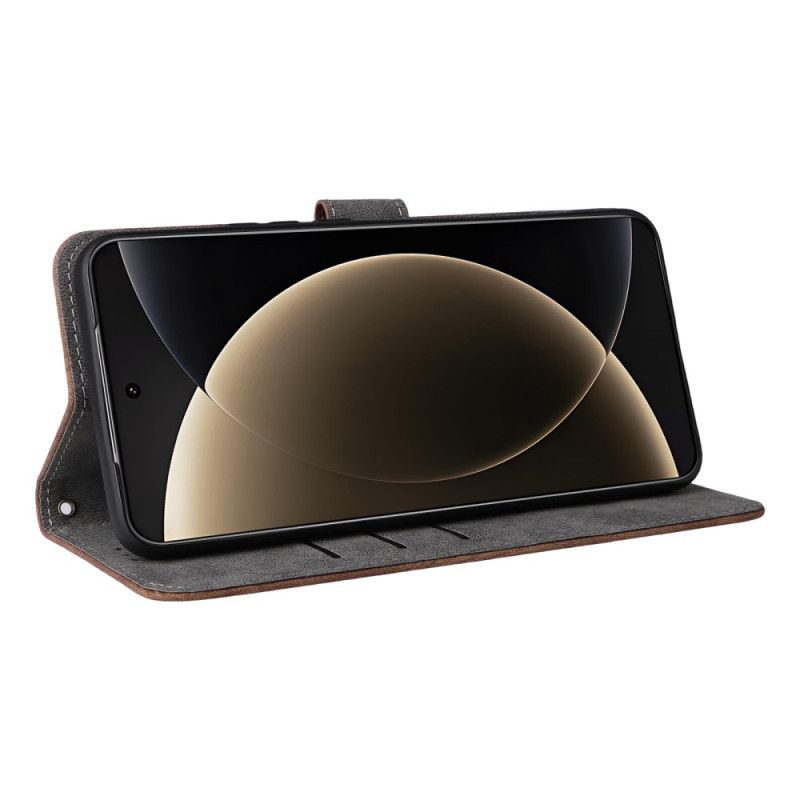 Kožený Kryt Xiaomi 15 Ultra Semišový Efekt Rfid Blokování