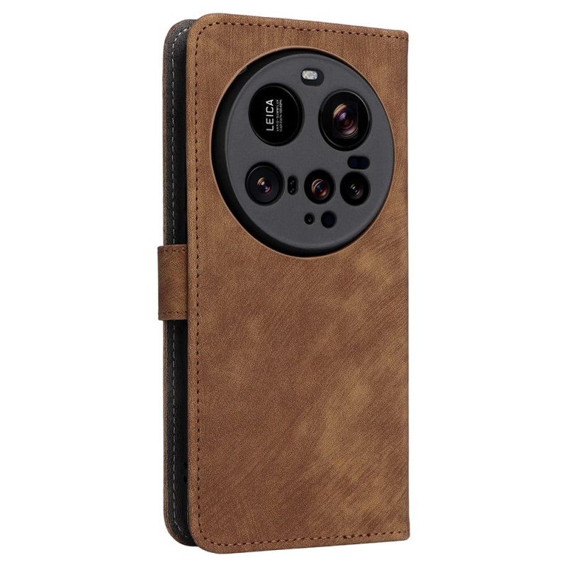 Kožený Kryt Xiaomi 15 Ultra Semišový Efekt Rfid Blokování