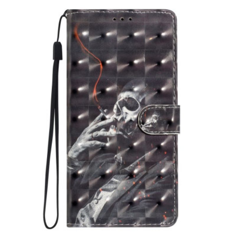 Kožený Kryt Xiaomi 15t Pro Kouřící Kostlivec