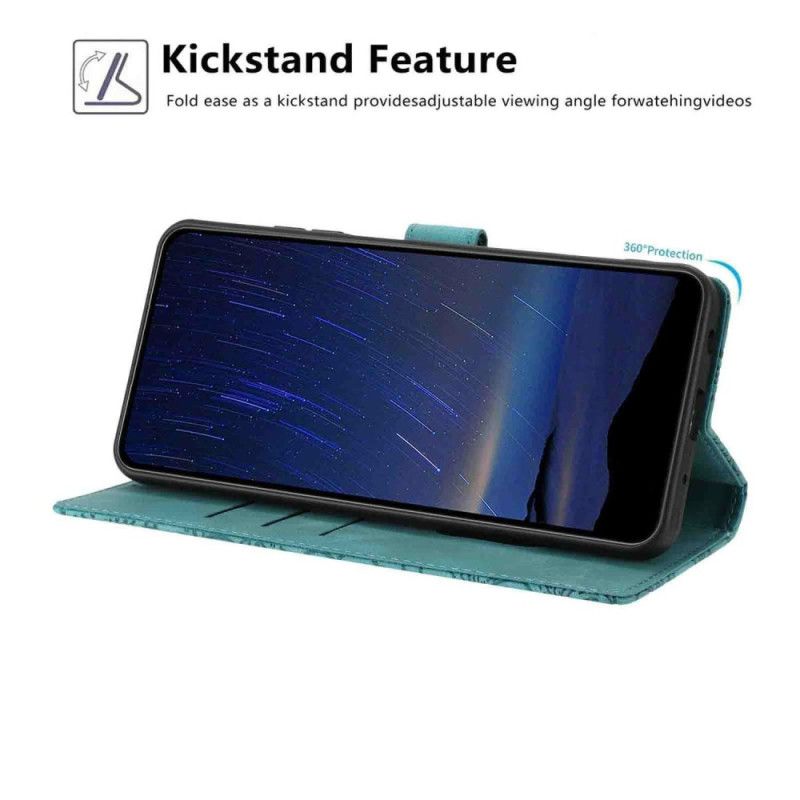 Kožený Kryt Xiaomi 15t Pro Květinová Gravírování