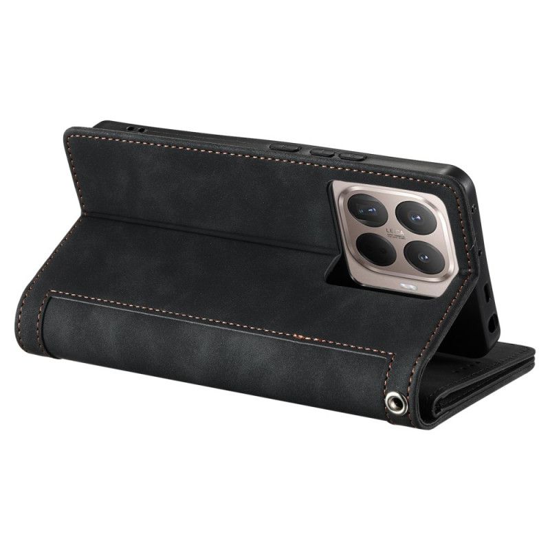 Kožený Kryt Xiaomi 15t Pro Peněženka S 9 Sloty Na Karty