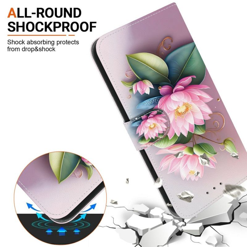 Kožený Kryt Xiaomi 15t Vzor Lotosu