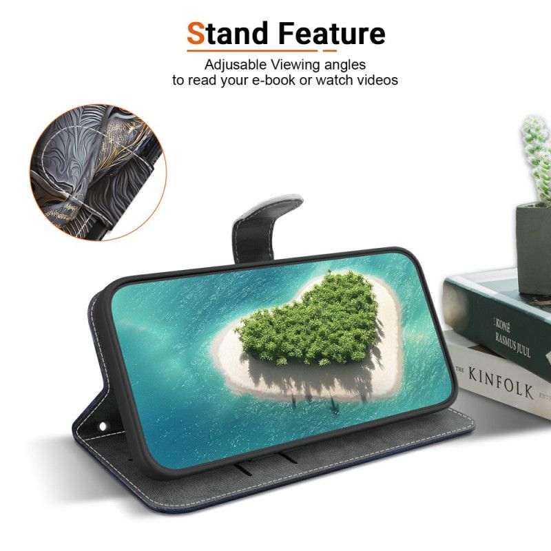 Kožený Kryt Xiaomi 15t Zlatý Lev